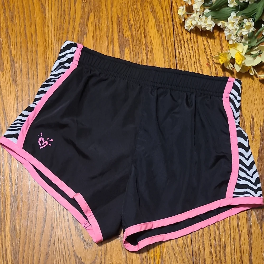 Justice Black and Pink Shorts - Girl's 8